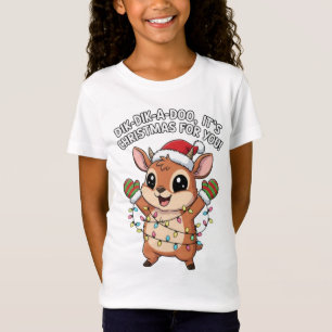 Camiseta Cute Natal Dik-Dik – Luzes Festivas de Férias &