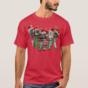 Camiseta Cute Netherland Bunny in Christmas Socks, Rabbit
