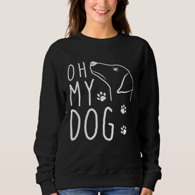 Camiseta Cute Oh My Dog  Womens Christian God Dog Mom (Frente)