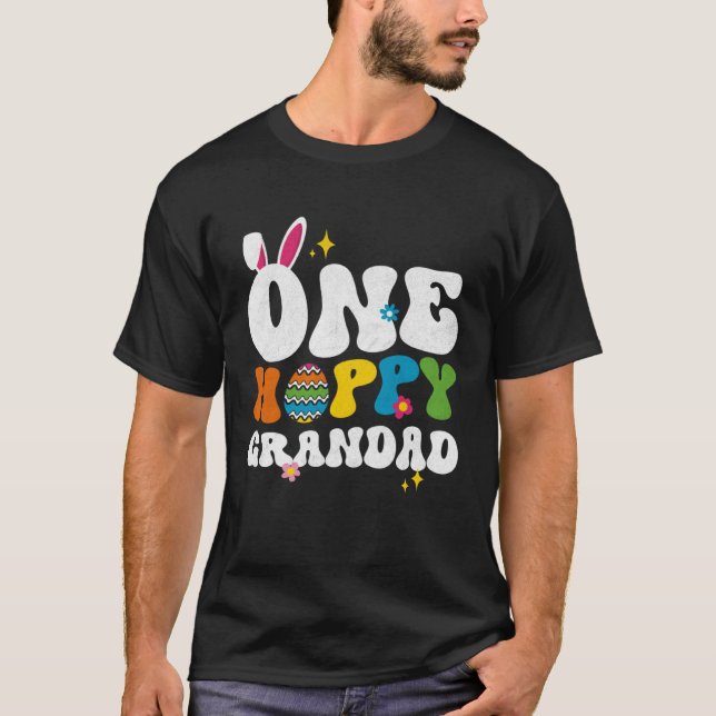 Camiseta Cute One Hoppy Grandad Bunny Easter Day Egg Bunny (Frente)