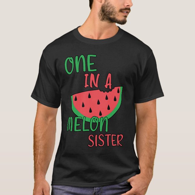 Camiseta Cute One In A Melon Sister  Watermelon Bday (Frente)