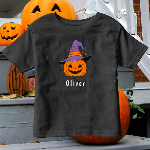 Camiseta Cute Orange Jack O Lanterna Pumpkin Nome do Dia da