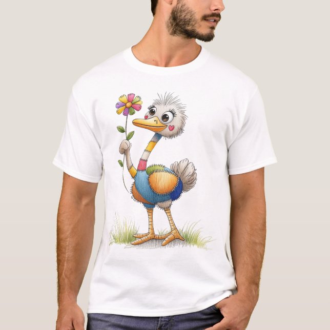 Camiseta Cute Ostrich (Frente)