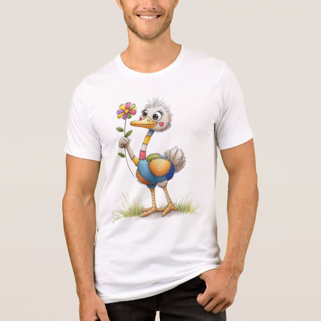Camiseta Cute Ostrich (Frente)