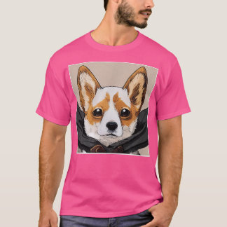 Camiseta Cute Painted Welsh Corgi In a Cloak Kawaii