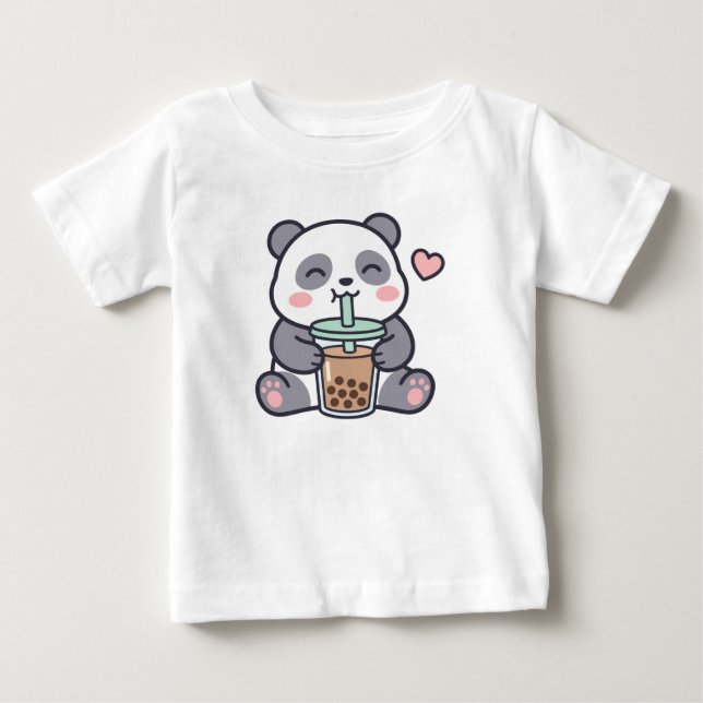 Camiseta Cute Panda Boba Baby (Frente)