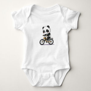 Camiseta Cute Panda Cycling Adventure