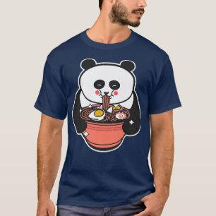 Camiseta Cute Panda Eating Ramen Noodles Kawaii Japanese F