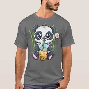 Camiseta Cute Panda Kawaii Anime Otaku Japonês Bubble Boba