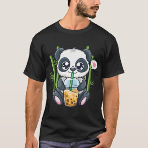 Camiseta Cute Panda Kawaii Anime Otaku Japonês Bubble Boba