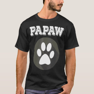 Camiseta Cute PAPAW Papa Pegada do Pé Slogan para Ele Cão C