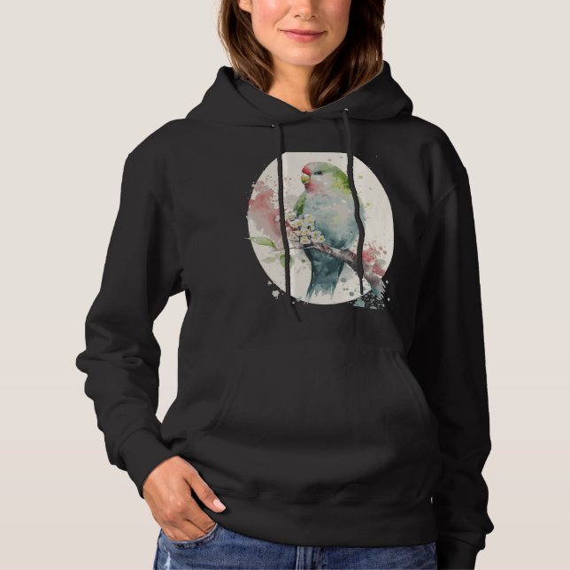 Camiseta Cute Parakeet Japanese Cherry Blossom Budgie Sakur (Frente)