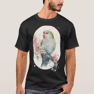 Camiseta Cute Parakeet Japonês Cherry Blossom Budget Sakur