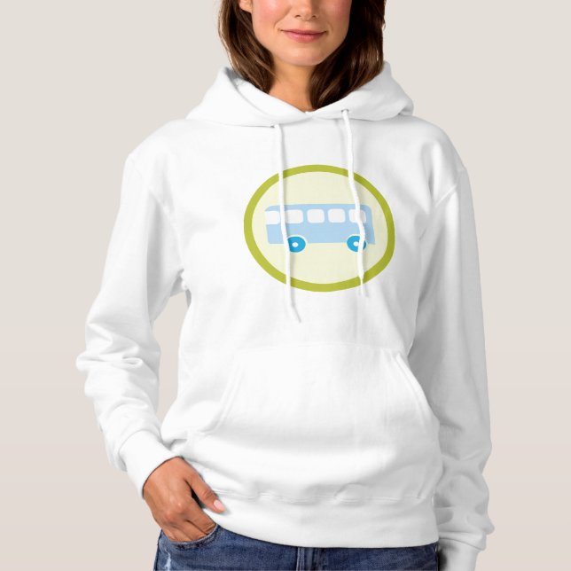Camiseta Cute Pastel Blue School Bus Icon (Frente)