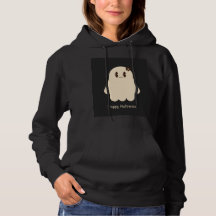 Cute Pastel Fantasma Feliz Halloween Black Hoodie