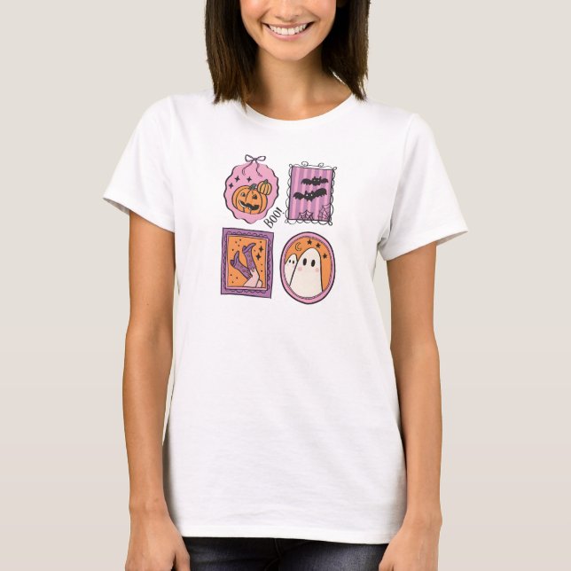 Camiseta Cute Pastel Halloween Frames (Frente)