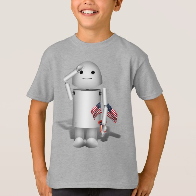 Camiseta Cute Patriotic Robo-x9   (Frente)