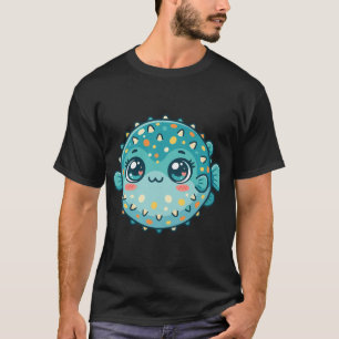 Camiseta Cute Peixe-Espaço Esférico Kawaii Arte Oceânica