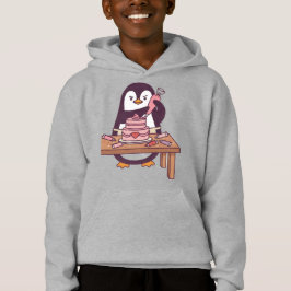 Camiseta Cute Penguin Cake Valentine Kids Hoodie