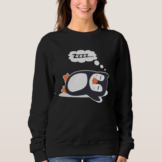 Camiseta Cute Penguin Lazy Sleeping arctic Bird (Frente)