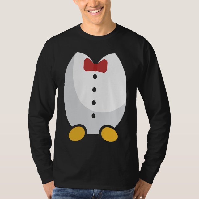Camiseta Cute Penguin Tuxedo Halloween Party Costume Idea (Frente)
