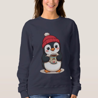 Camiseta Cute Penguin with Hot Cocoa 