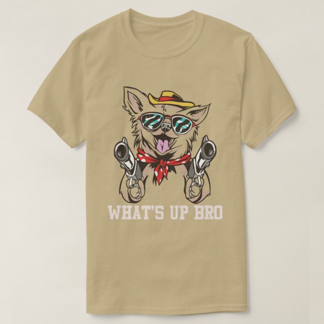 Camiseta Cute Pequeno Chihuahua Puppy Dog Face Para Proprie (Frente do Design)