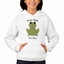 Cute Personalized Frog Always Hoppy Kids Name