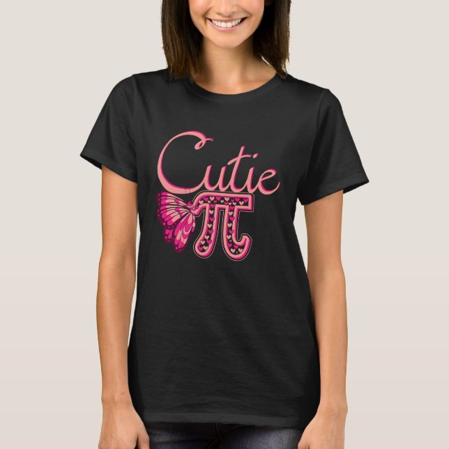 Camiseta Cute Pi Butterfly Math Holiday Mathematics  Pi Day (Frente)