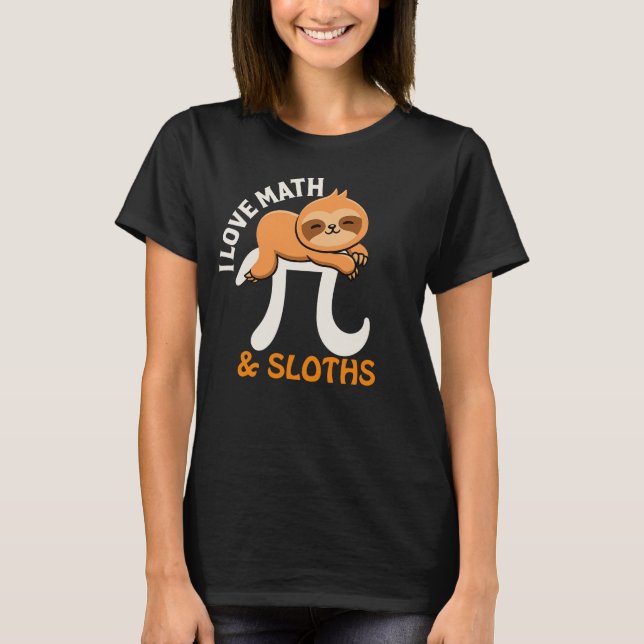 Camiseta Cute Pi Day Sloth Math Teacher Tee (Frente)