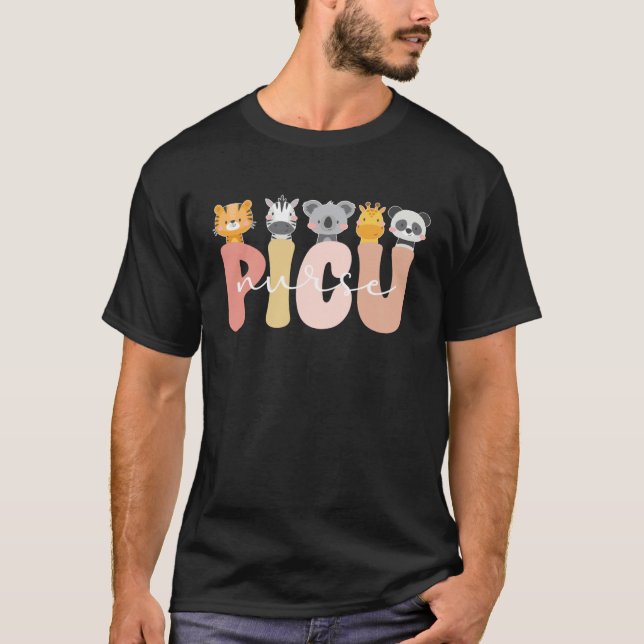 Camiseta Cute PICU Nurse Pediatric Intensive Care Unit (Frente)