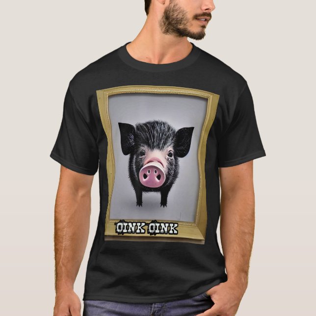 Camiseta Cute Pig Piggie Oink Oink 5 (Frente)