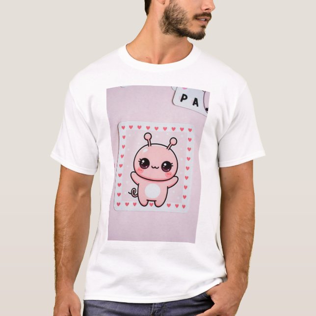 Camiseta Cute pink (Frente)