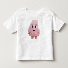 Camiseta Cute Pink Cartoon Number 4 | "Four Stands Firm"