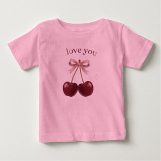 Camiseta Cute Pink Cherry Love You – Laço & C Doce