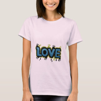 Camiseta Cute Pink LOVE Grafite