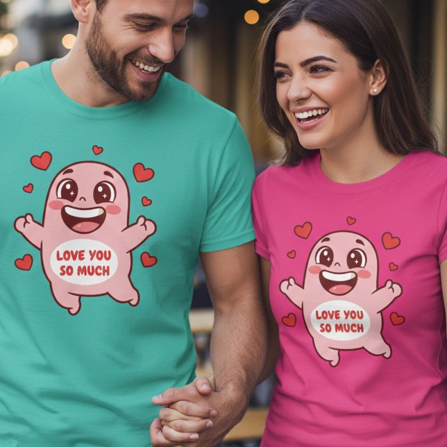 Camiseta Cute Pink Monster Love You So Much Art (Criador carregado)