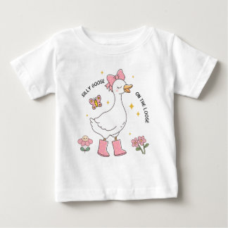 Camiseta Cute Pink Silly Goose On The Loose 