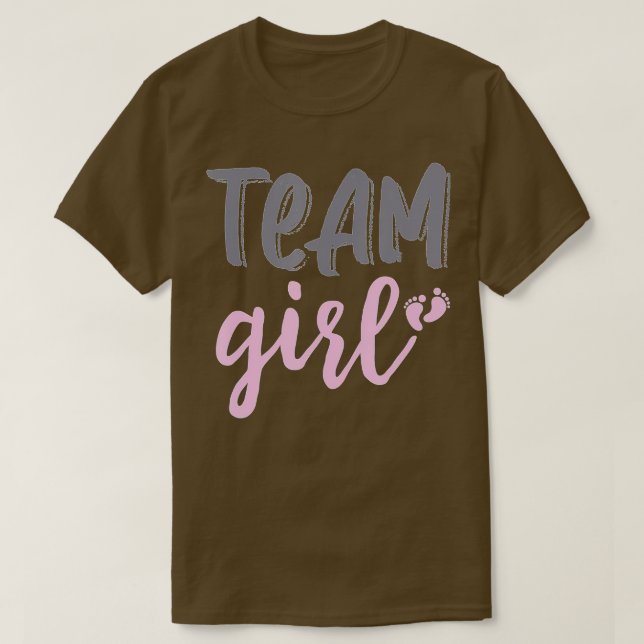 Camiseta Cute Pink Team Girl gender reveal party Idea for m (Frente do Design)