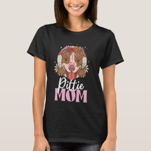 Camiseta Cute Pittie Mãe Pitbull Mãe Cachorro Mãe Mãe Propr