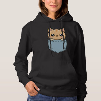 Camiseta Cute Pocket Cat Hoodie