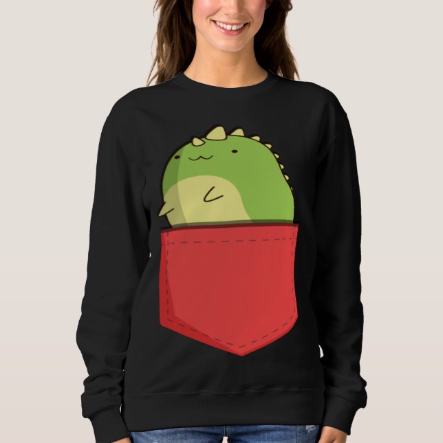 Camiseta Cute Pocket Dino  Prehistoric Rex Dino In Pocket K (Frente)