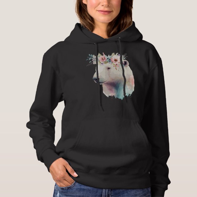 Camiseta Cute Polar Bear Flower Crown Animal (Frente)