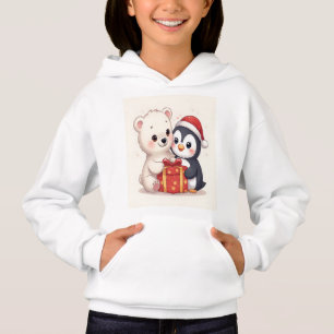 Camiseta Cute Polar Bear Penguin Kids Hoodie