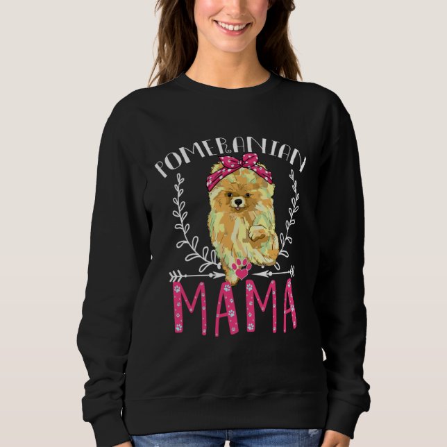 Camiseta Cute Pomeranian  Pomeranian Mama  Womens (Frente)
