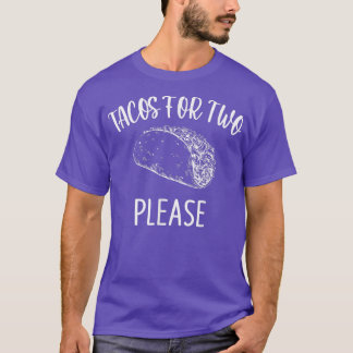 Camiseta Cute Pregnancy Announcement Tacos for Two Please F