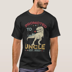 Camiseta Cute Promovido Ao Tio Est 2022 Dinossauros Pais D