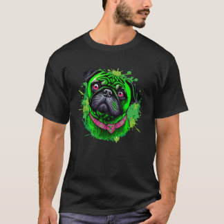 Camiseta Cute Pug Dia de São Patrício