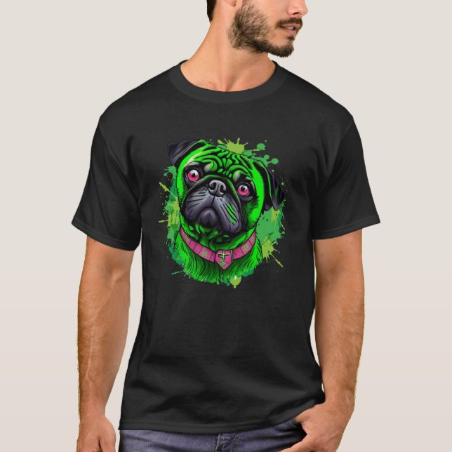 Camiseta Cute Pug Dia de São Patrício (Frente)