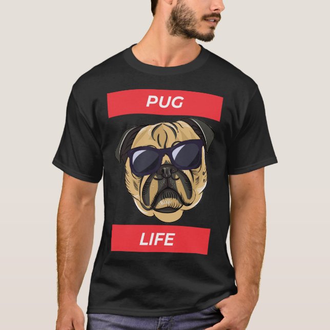 Camiseta Cute Pug Life - Engraçado 275 (Frente)